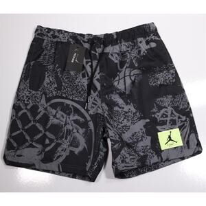 Air Jordan Poolside Cement Black Swimming Trunks Men's Medium
